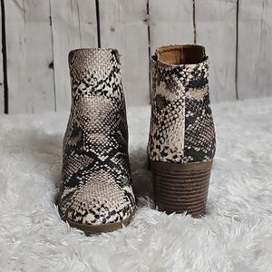 Maurices Snakeskin Print Ankle Booties